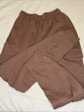 Gymshark Brown Cargo Joggers - Drawstring Waist